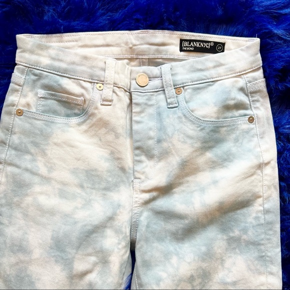 New! BLANK NYC The Bond Skinny High Rise Jeans in Indigo Tie-Dye - Picture 3 of 9